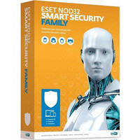 Антивирус NOD32 Smart Security Family - коробка на 3 устройства на 1 год
